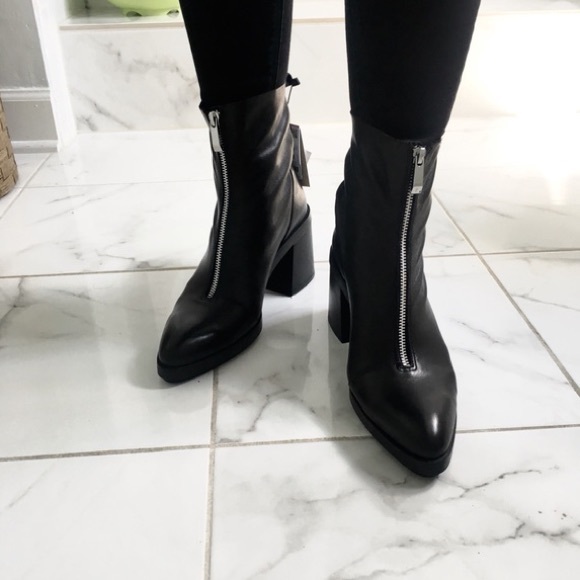front zip boots zara